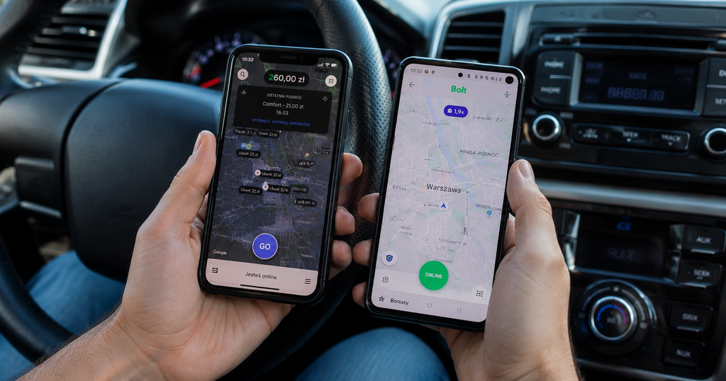 Kierowca aktywny na Uber i Bolt jednocześnie – strategia zwiększenia liczby kursów
