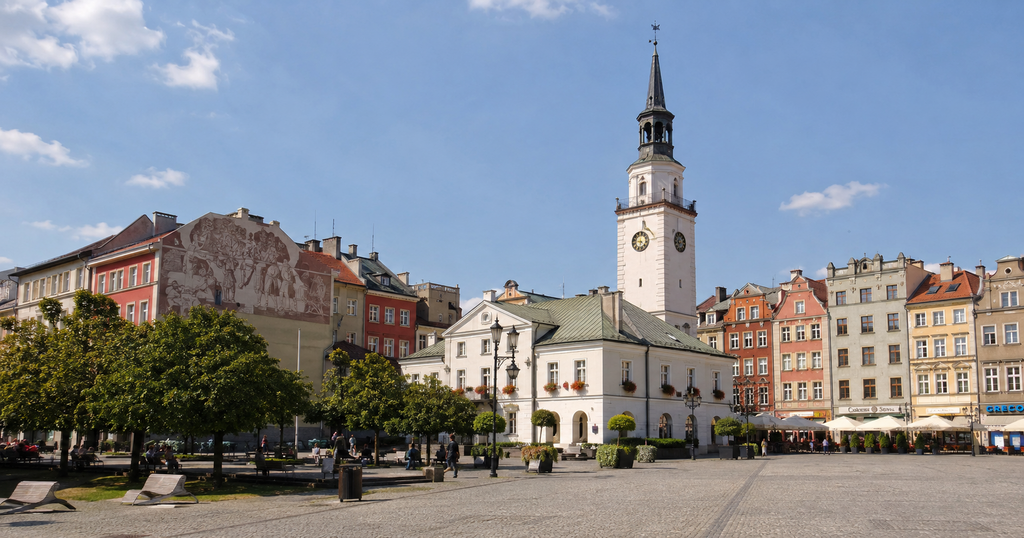 Centrum Gliwic – praca kierowcy Uber i Bolt w Gliwicach